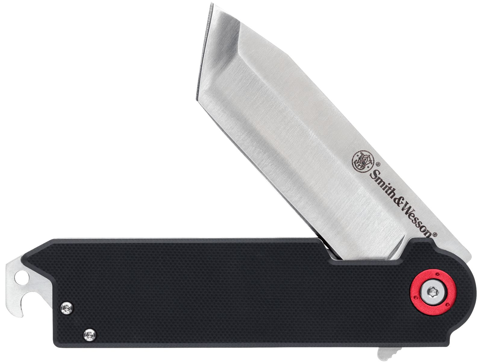 Smith & Wesson Knives 1193144 Big Benji  3.50" Folding Plain Stainless Steel Blade 4.25" Black