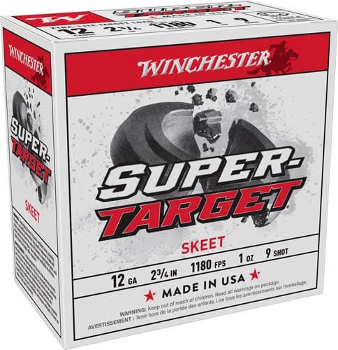 WINCHESTER TARGET 12GA 2.75" 1OZ #9 1180FPS 250RD CASE LOT