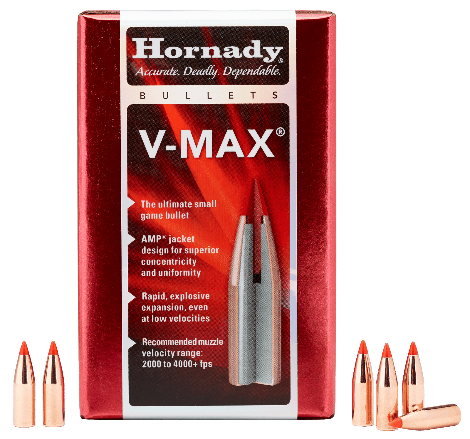 Hornady 22415 V-Max  6mm .243 65 gr V Max 100 Per Box/ 40 Case