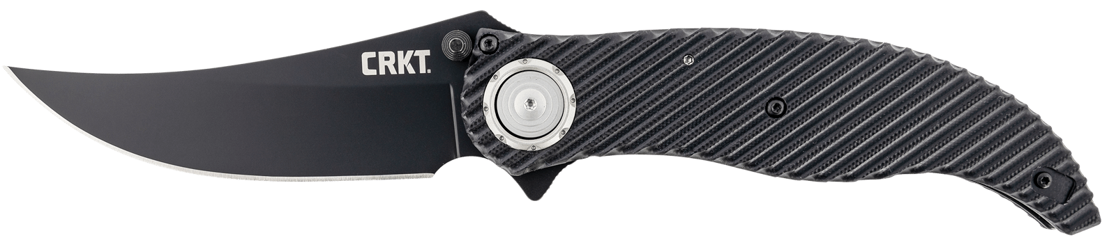 CRKT 2640 Clever Girl  4.10" Folding Plain Black Powder Coated D2 Steel Blade/ Black G10 Handle Includes Pocket Clip