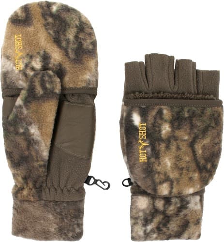 HOT SHOT HF2 BULLS-EYE POP-TOP MITTEN FLEECE INSUL RT-APX LG