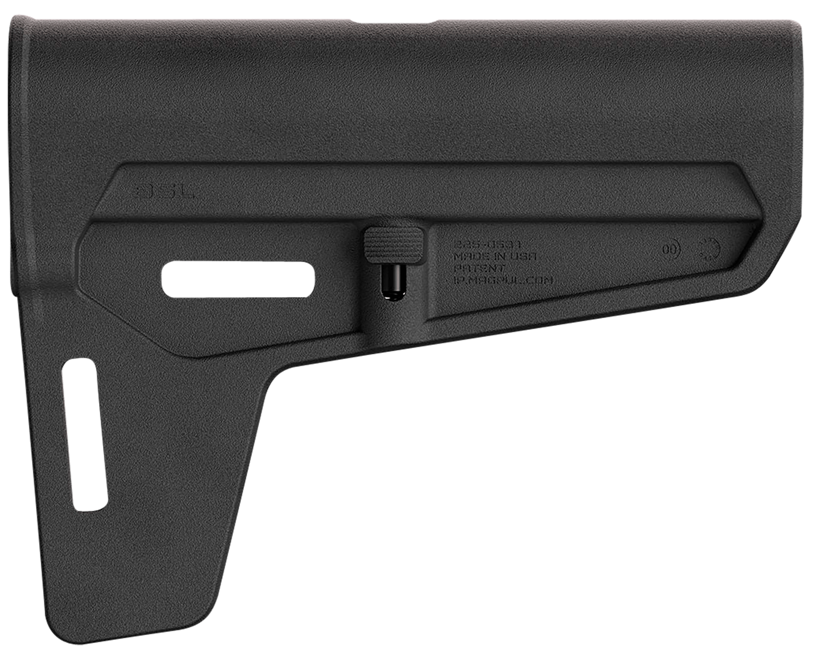 Magpul MAG1143-BLK BSL Arm Brace  Black Synthetic with M-LOK Compatible Slots & Ambidextrous Rear QD Cup for AR-Pistol Platform with Mil-Spec Tube (Tube Not Included)