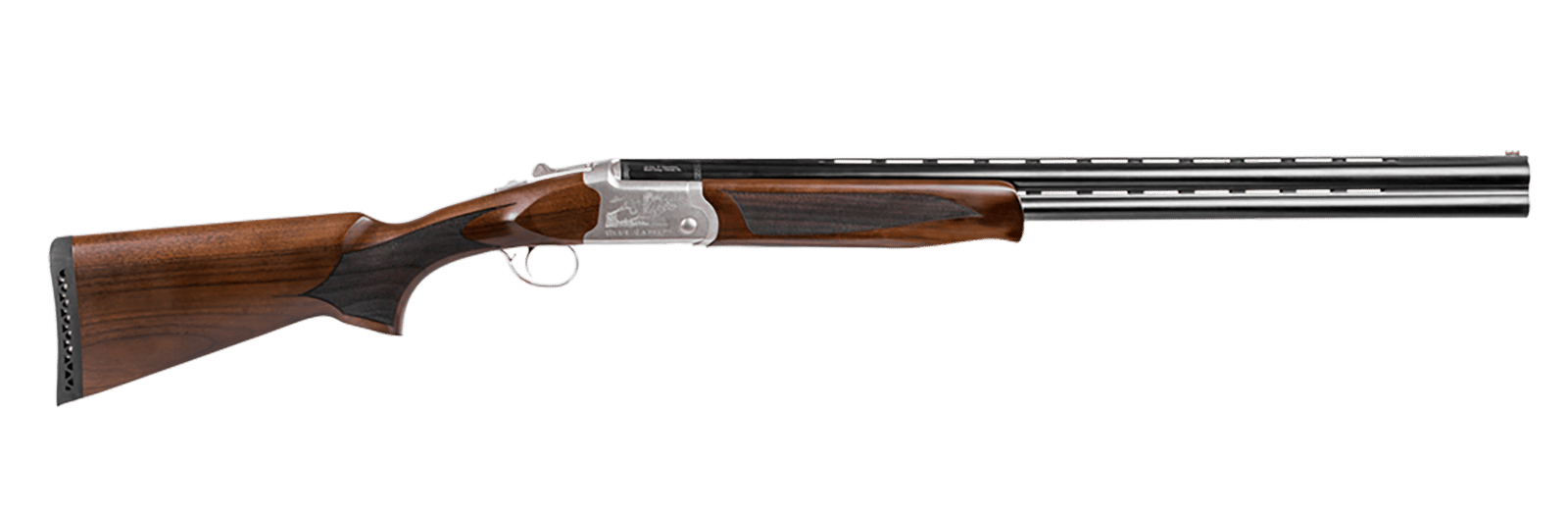 Girsan  Balikli Blue Label 410 Bore Break Open 2.50" 2rd 26" Blue Polished Over/Under Vent Rib Barrel, Engraved Silver Aluminum Receiver, Fixed Turkish Walnut Stock, 5 Mobil Chokes