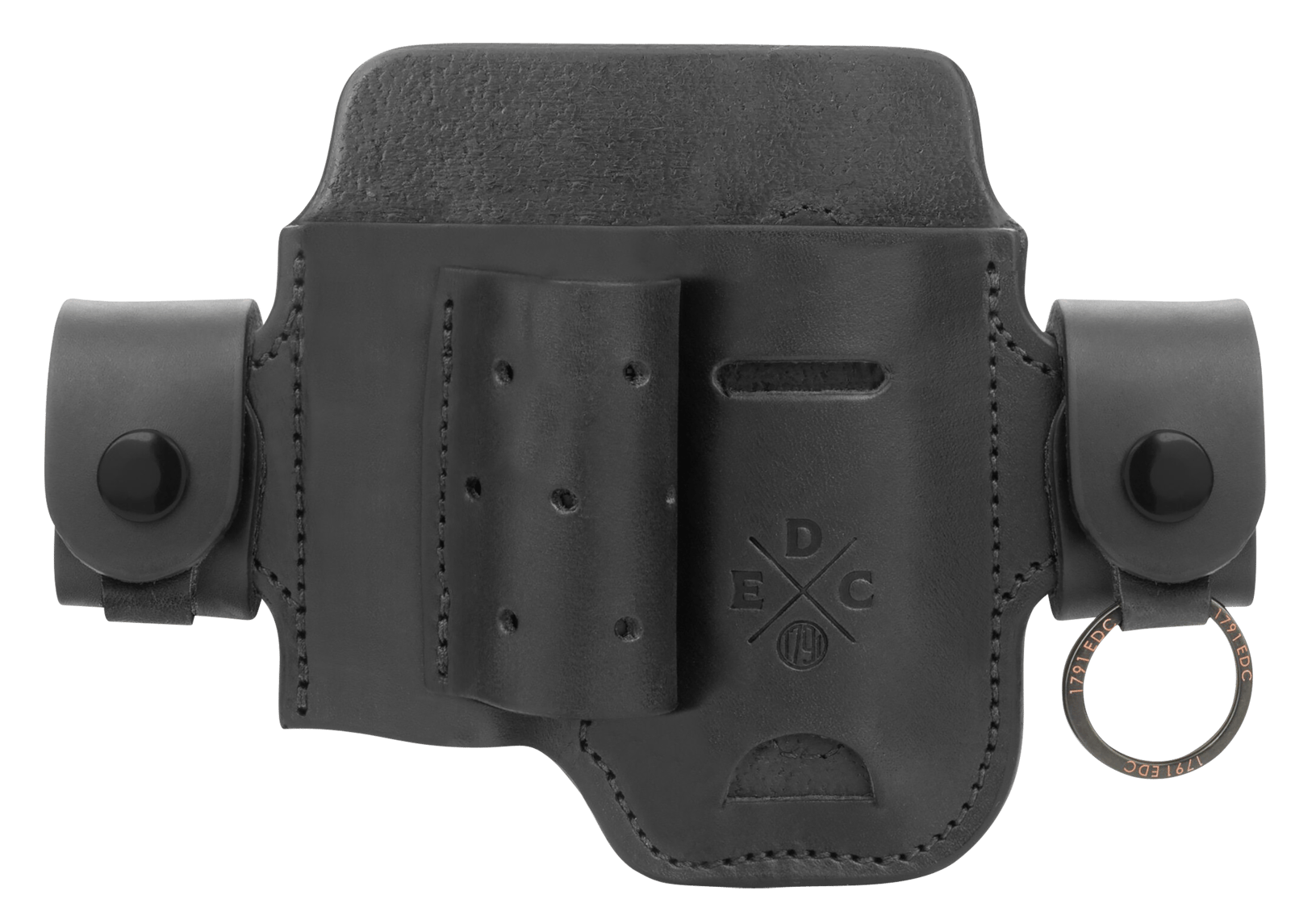 1791 Gunleather HDASLFBLKA EDC Heavy Duty Action Snap OWB Black Leather Belt Loop Ambidextrous