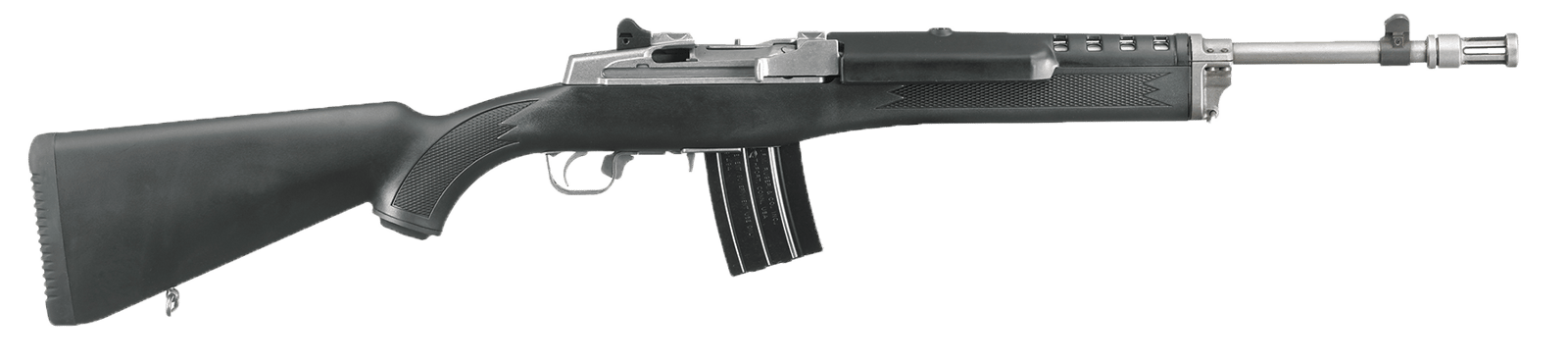 Ruger 5819 Mini-14 Tactical 223 Rem/5.56 NATO 20+1 16.10" Matte Stainless Threaded Barrel, Matte Stainless Steel Receiver w/Picatinny Rail, Black Synthetic Fixed Stock, Right Hand