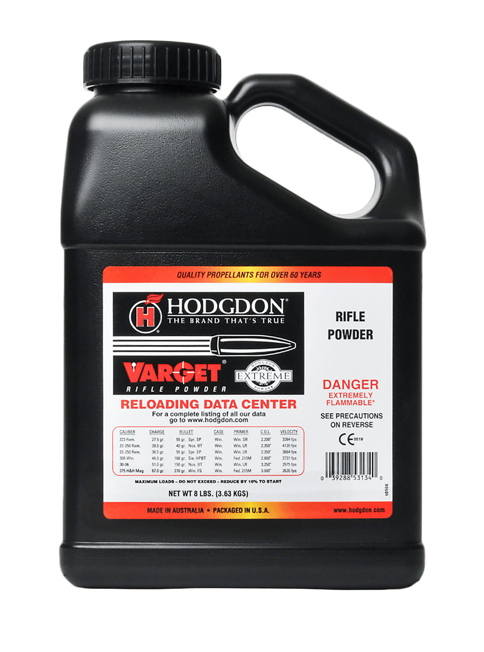 Hodgdon VAR8 Extreme Varget Smokeless Rifle 8 lbs
