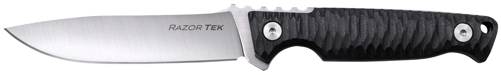 Cold Steel CSFX4RZR Razor Tek  EDC 4" Fixed Clip Point Plain Satin 4116 Krupp SS Blade, 4" Black Textured