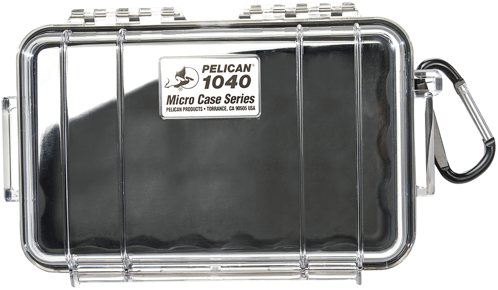 Pelican 1040025100 Micro Case  Black/Clear Polycarbonate 7.50" Long