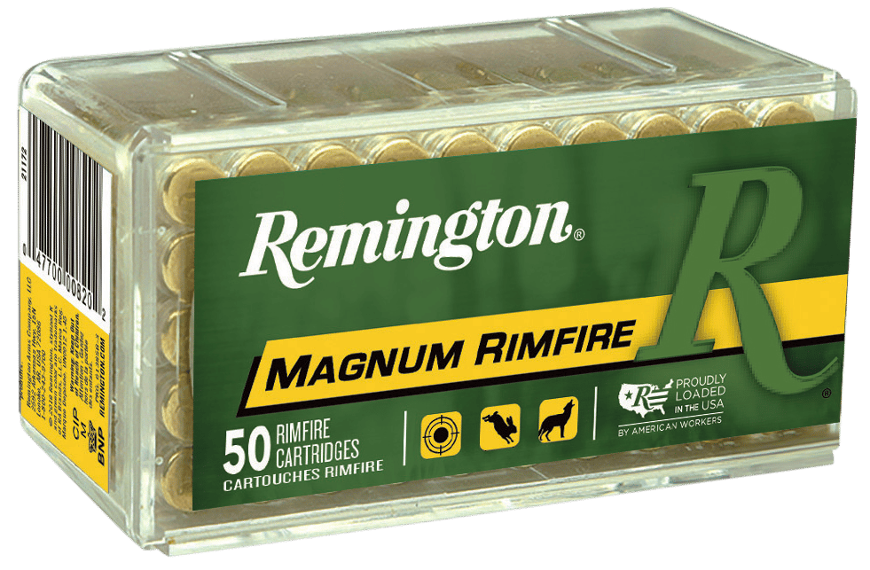 Remington Ammunition 21172 Magnum Rimfire  22WMR 40gr Pointed Soft Point 50 Per Box/40 Case