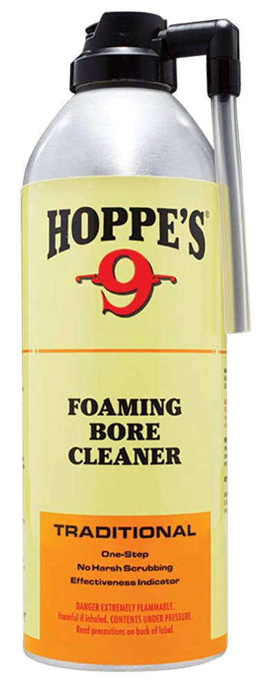 Hoppe's 908 No. 9 Bore Cleaner Foam Style Cleaner Removes Copper & Powder Residue  12 oz. Spray Bottle