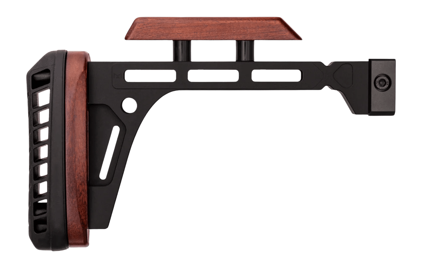 Woox SH.STK122.03 Forty-Seven Edge Stock Fixed Aluminum/American Walnut