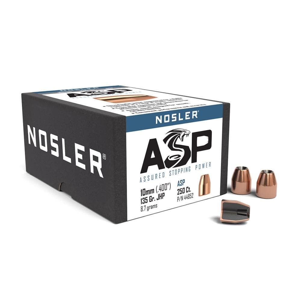 Nosler Sporting Handgun Pistol Bullets .40/10mm .400" 135 gr JHP 250/ct