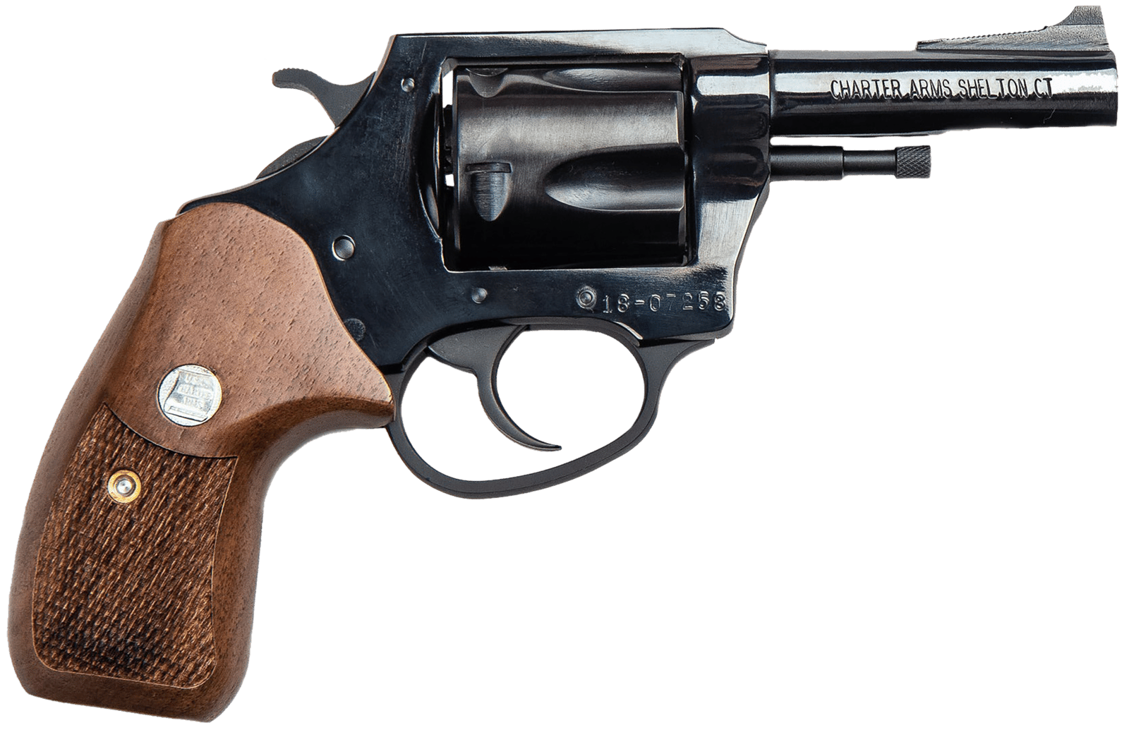 Charter Arms 34431 Bulldog Special Classic Large 44 Special, 5 Shot 3" Blued Carbon Steel Barrel, Cylinder & Frame w/Wood Grip
