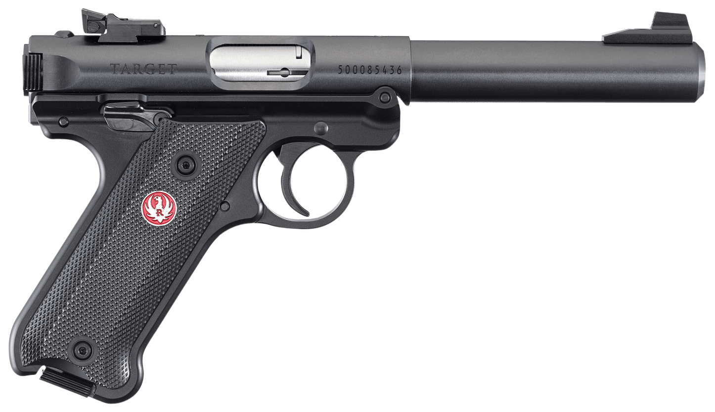 Ruger 40183 Mark IV Target *CA Compliant 22 LR 10+1 5.50" Blued Bull Barrel, Blued Aluminum Frame, Black Checkered Polymer Grip, Right Hand