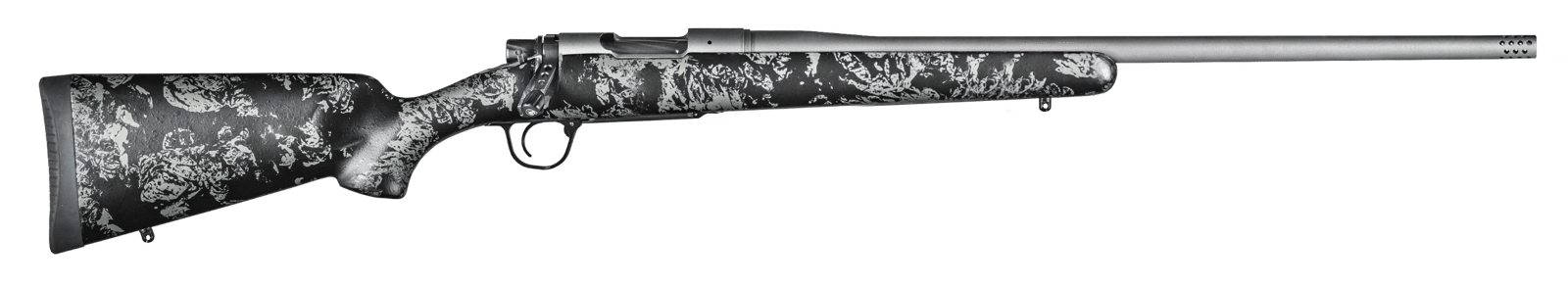 Christensen Arms 8010107400 Mesa FFT 6.5 PRC 4+1 20" Threaded Barrel, Tungsten Gray Cerakote, Black with Gray Webbing Stock