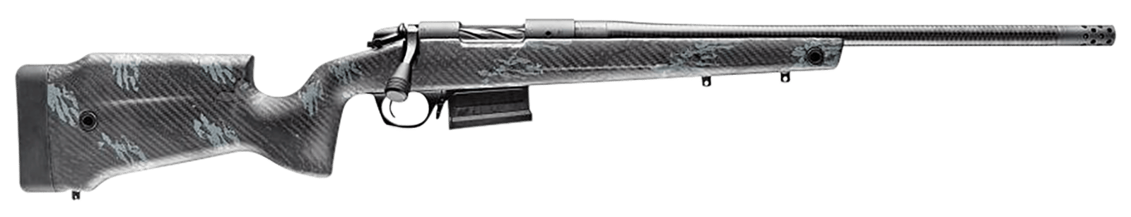 Bergara Rifles B14S754CF B-14 Crest 22-250 Rem 5+1 20" Sniper Gray Cerakote Fluted Barrel, Steel Receiver, Fixed Carbon Fiber Black & Gray Sponge Stock