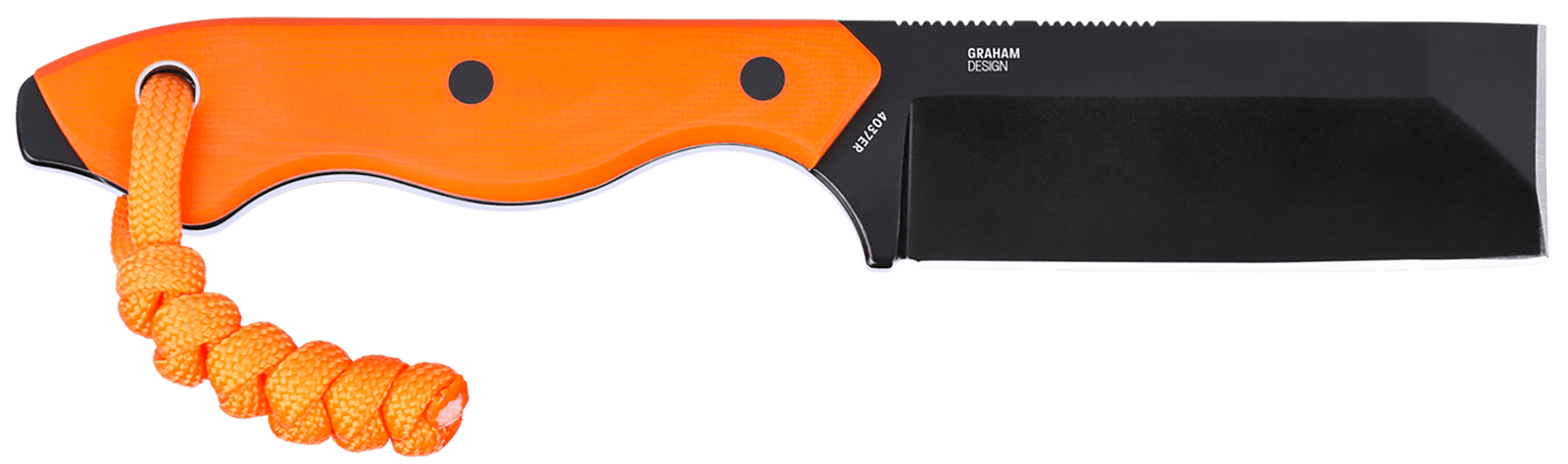 CRKT 4037ER Razel EDC 2.97" Fixed Chisel Plain Black Oxide D2 Steel Blade, Orange G10 Handle