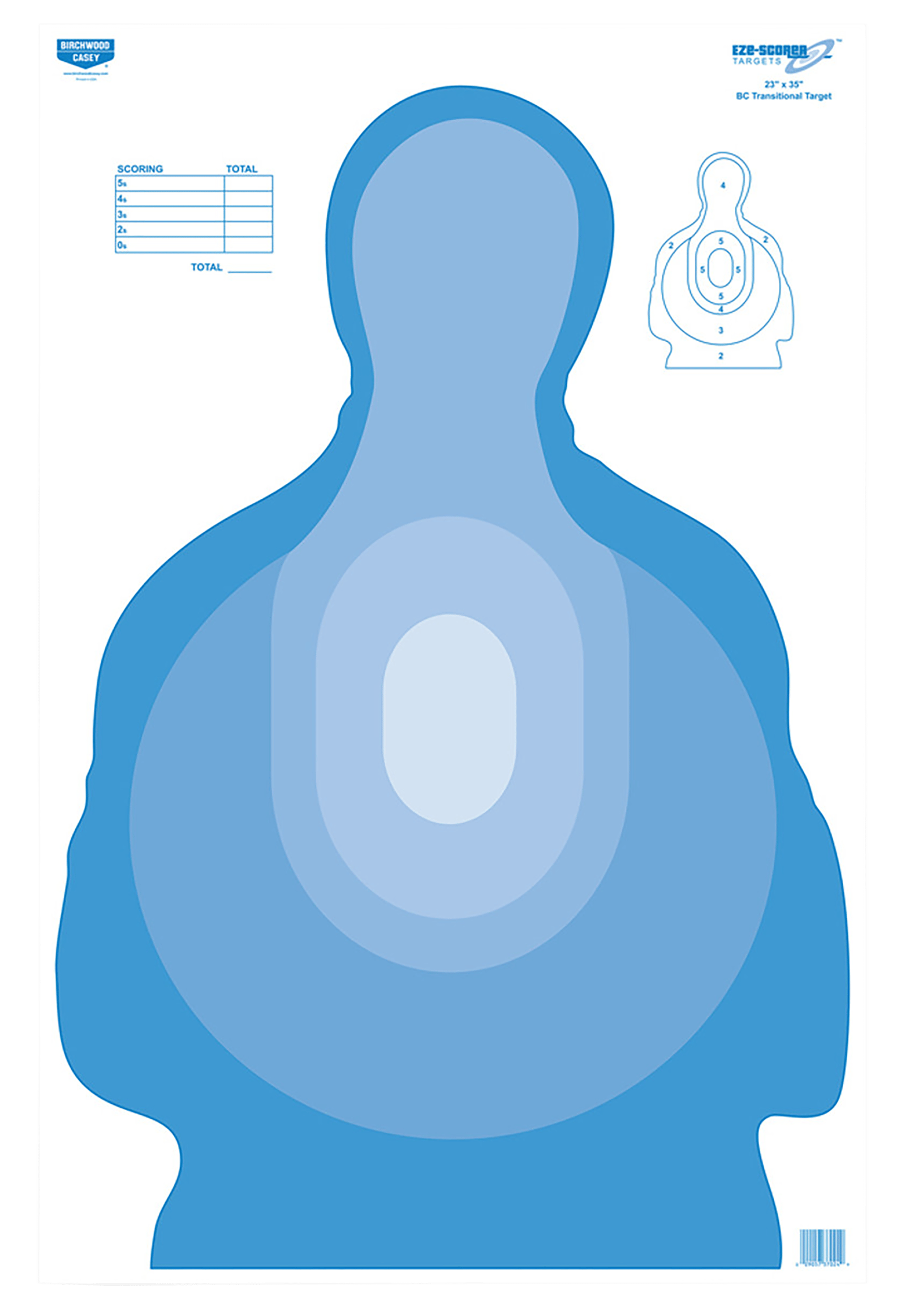 Birchwood Casey 37024 EZE-Scorer  Silhouette Paper Target 23" x 35" 100 Per Pkg