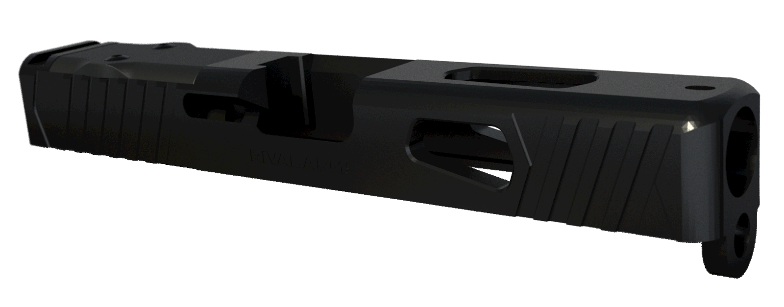 Rival Arms RA10G205A Precision Slide A1 Docter Cut Black QPQ Case Hardened 17-4 Stainless Steel for Glock 19 Gen3