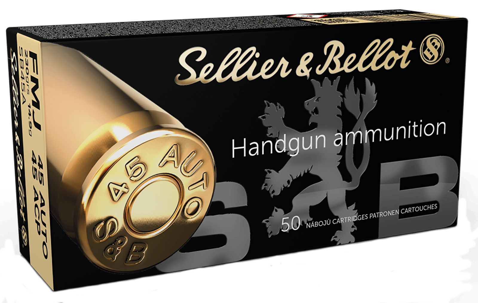 Sellier & Bellot SB45A Handgun  45ACP 230gr Full Metal Jacket 50 Per Box/20 Case