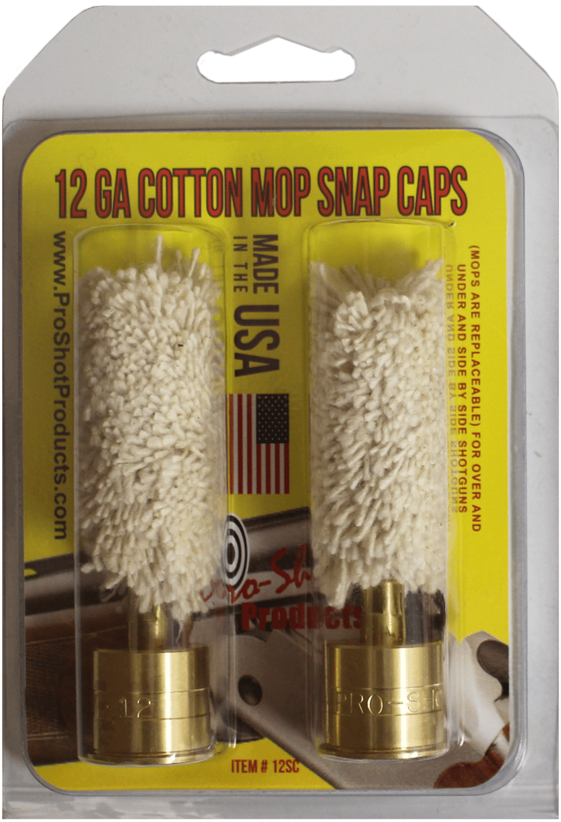 Pro-Shot 12SC Snap Caps  12 Gauge Shotgun #5/16-27 Thread Brass/Cotton Mop 2 Pack