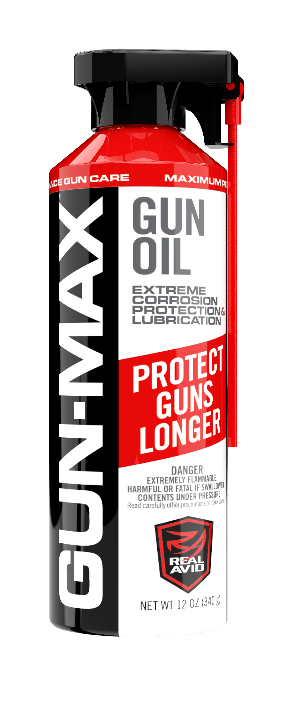 Real Avid AVMLP12A Gun-Max Gun Oil Cleans, Lubricates, Protects 12 oz Aerosol