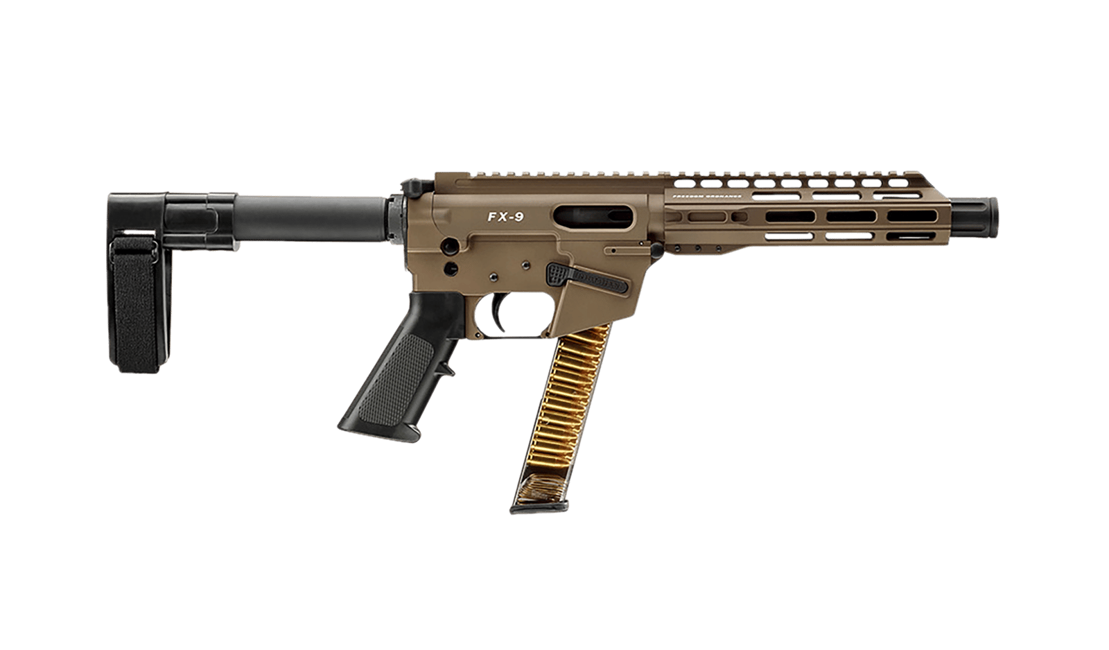 FREEDOM ORDNANCE FX9P8SBM-FDE FX9P  9mm Luger 8" Flat Dark Earth