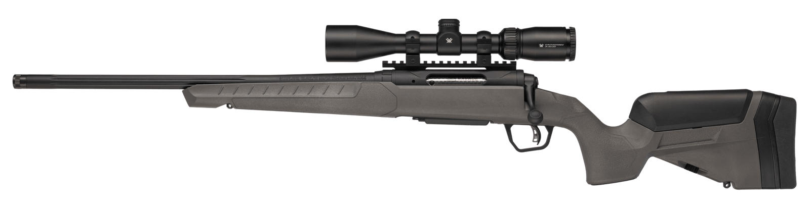 Savage Arms 32481 110 Trailblazer 243 Win 4+1 20" Fluted Barrel, Flat Dark Gray Adj LOP Synthetic Stock, Left Hand