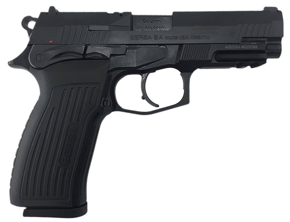Bersa TPR9M TPR  Full Size Frame 9mm Luger 17+1, 4.25" Black Steel Barrel, Matte Black Serrated Steel Slide & Aluminum Frame w/Picatinny Rail, Ambidextrous