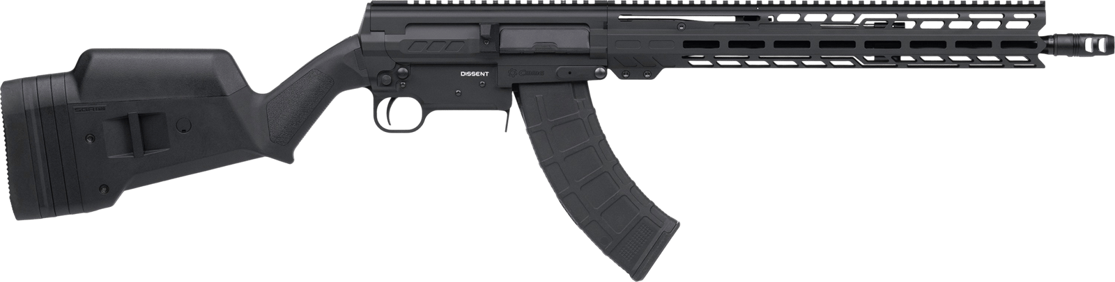 CMMG 86A950AAB Dissent BR47 7.62x39mm 10+1 16.10" Black Nitride Threaded Barrel, Black Armor Cerakote Aluminum Receiver w/Picatinny Rail, M-LOK Handguard, Magpul SGA Black Polymer Stock, Ambidextrous
