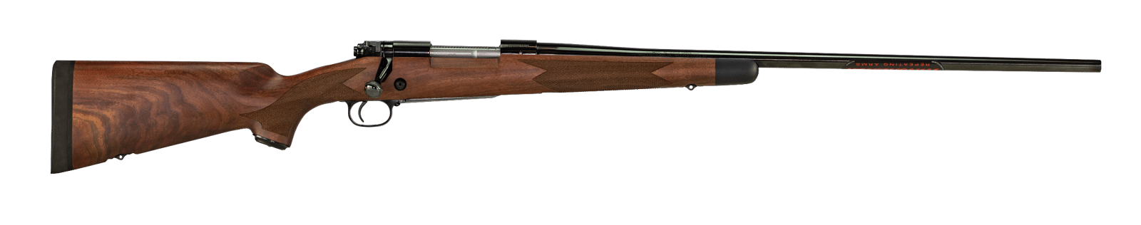 Winchester Repeating Arms 535203229 Model 70 Super Grade 264 Win Mag Caliber with 3+1 Capacity, 26" Barrel, High Polished Blued Metal Finish & Satin Fancy Walnut Stock Right Hand (Full Size)