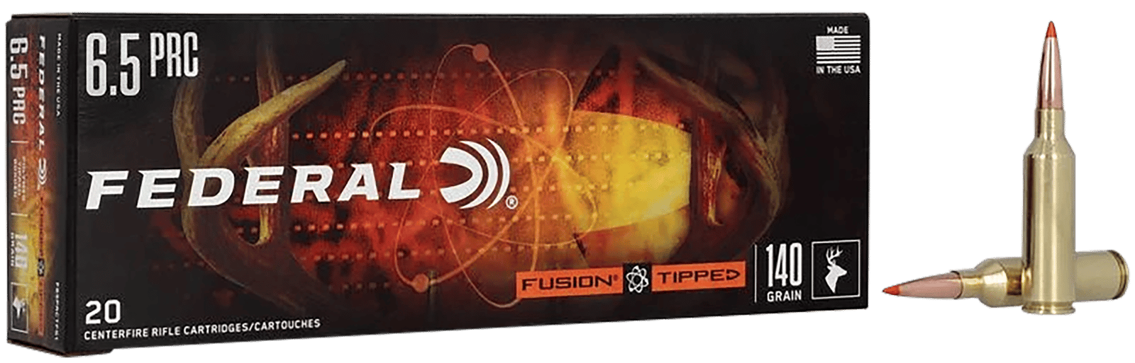Federal F65PRCTFS1 Fusion  6.5PRC 140gr Tipped Fusion 20 Per Box/10 Case