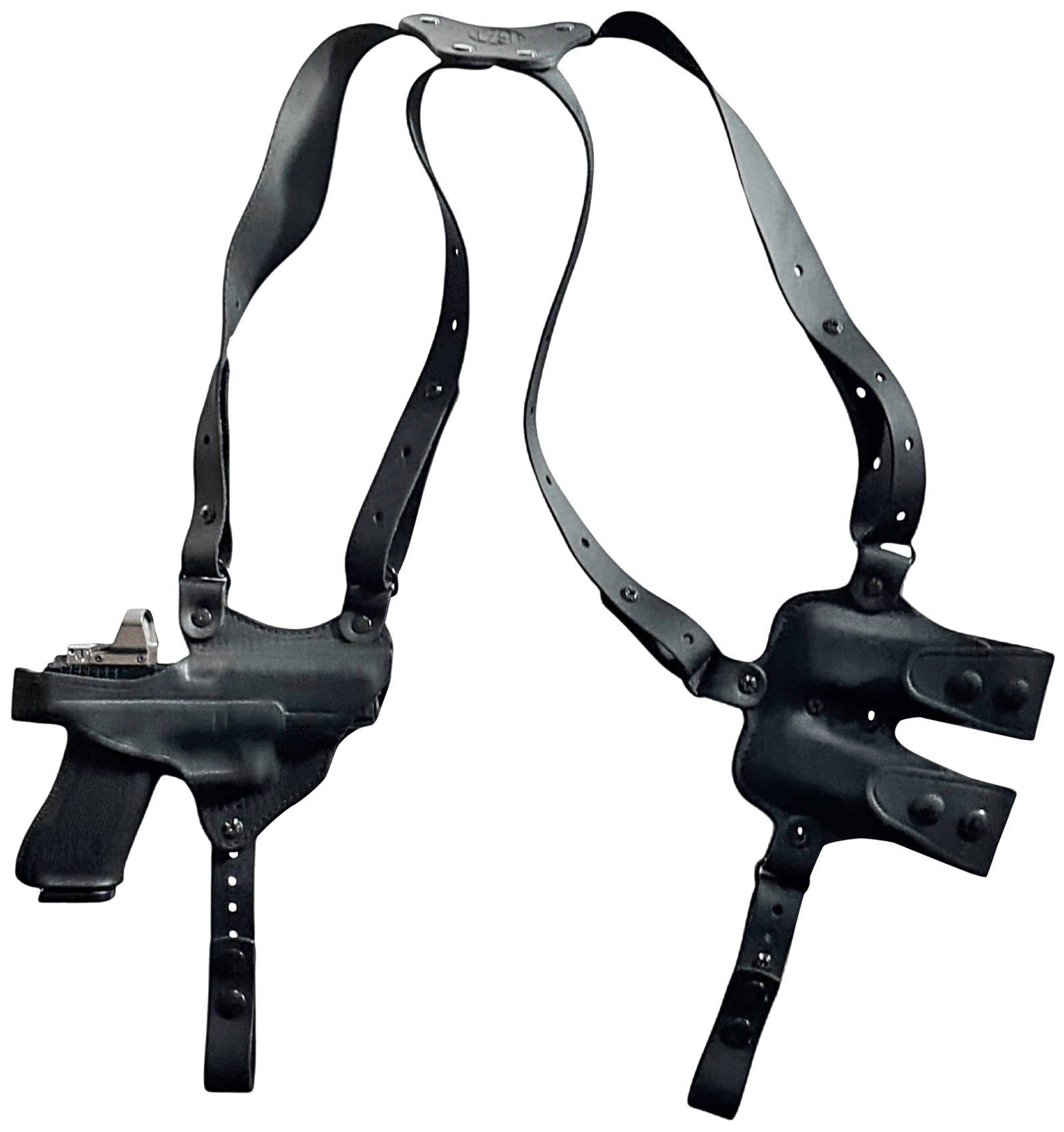 1791 Gunleather NSS1SBLHR  Optic Ready Shoulder Horizontal Black Fits 1911 Right Hand
