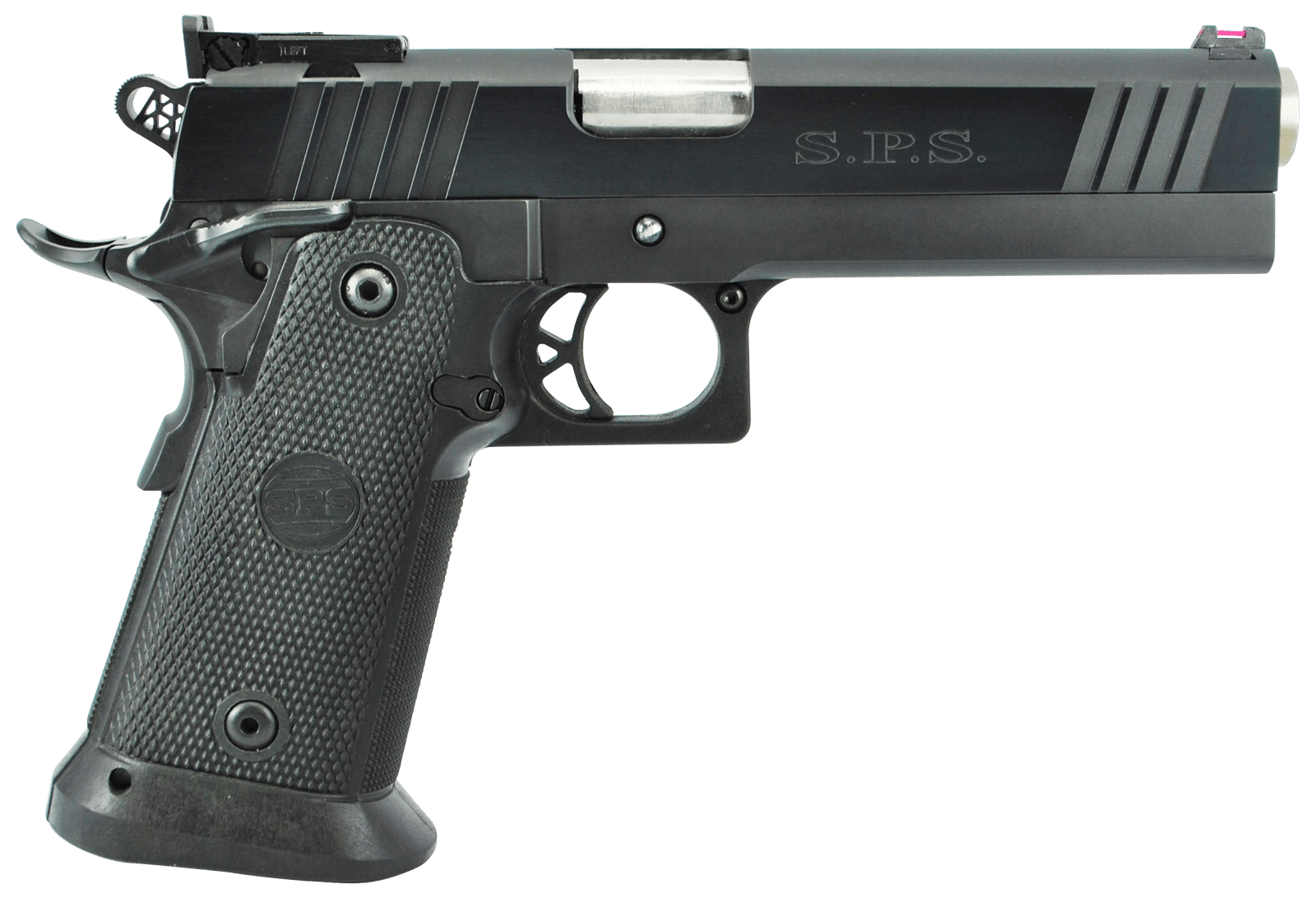 TriStar 85675 SPS Pantera 1911 Full Size Frame 9mm Luger 18+1 5" Stainless Steel Barrel, Black Chrome Serrated Steel Slide, Black Steel Frame w/Beavertail, Black Polymer Grip, Right Hand