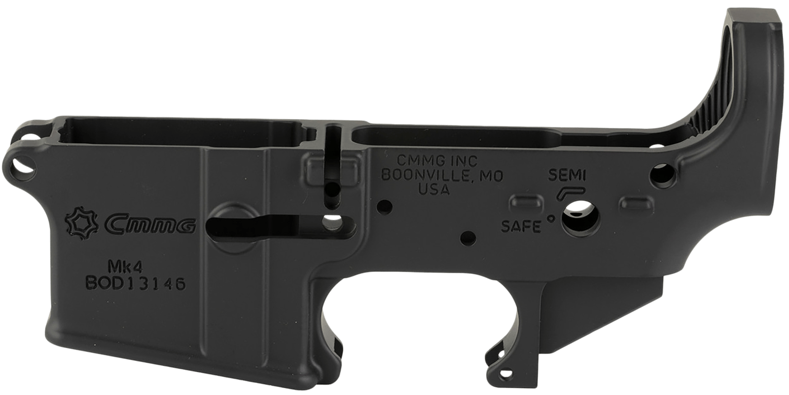 CMMG 55CA102AB Mk4 Lower Receiver Stripped, Armor Black Cerakote, Fits AR-15