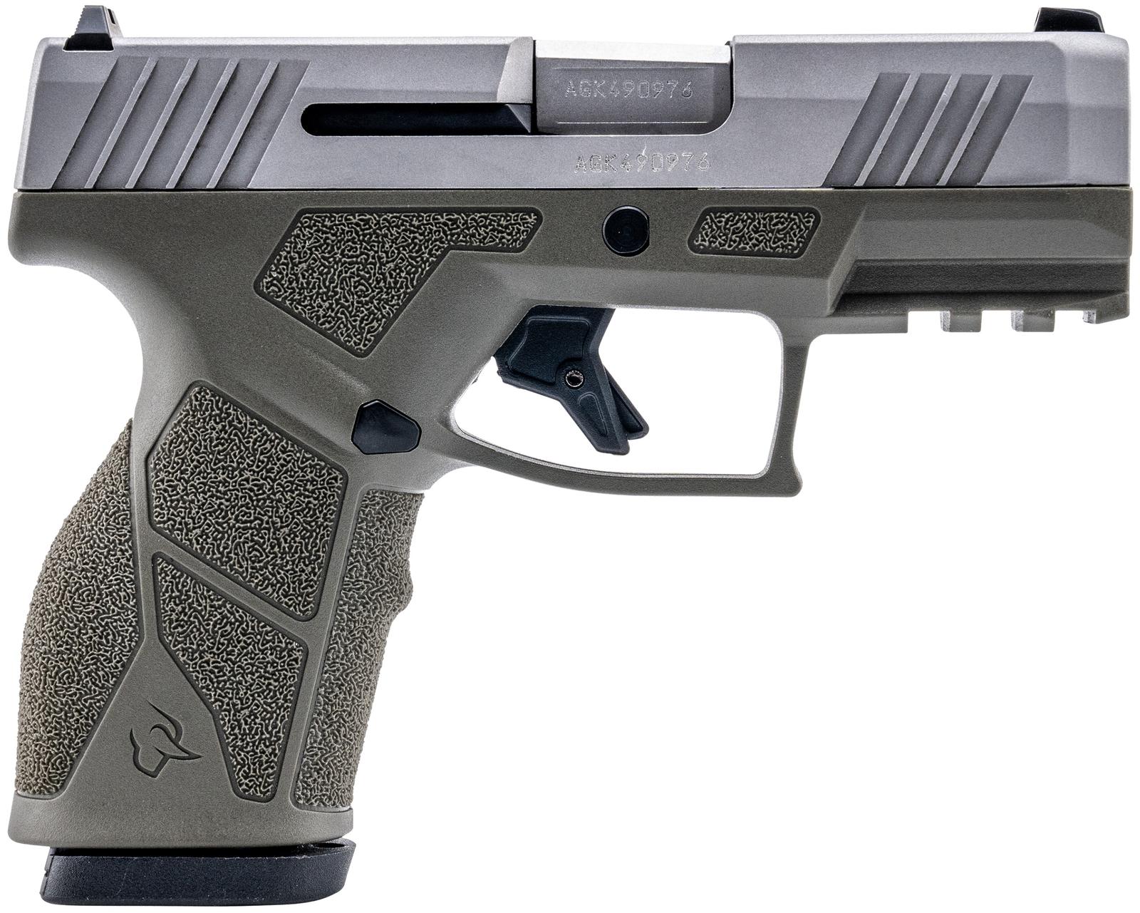 Taurus 1-GX2939O GX2  9mm Luger 13+1 3.37" Matte Stainless Steel Barrel, Matte Serrated Stainless Steel Slide, OD Green Polymer Frame w/Picatinny Rail, Polymer Grip