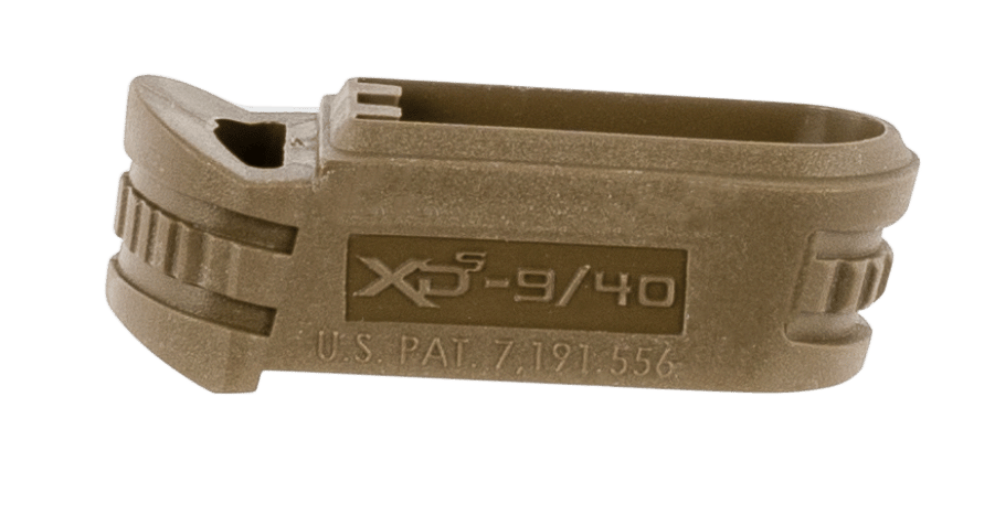Springfield Armory XDS5902MFDE Backstrap Sleeve  made of Polymer with Flat Dark Earth & 1 Piece Design for 9mm Luger Springfield XD-S with #2 Backstrap & 3"-4" Barrel