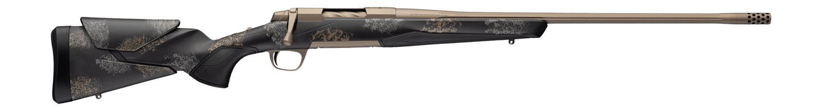 Browning 036142282 X-Bolt 2 Speed HD Full Size 6.5 Creedmoor 4+1 22" Smoked Bronze Cerakote Fluted Threaded Barrel, Smoked Bronze Cerakote Steel Drilled & Tapped Receiver, Bronze/Gray Camo w/Black Ove