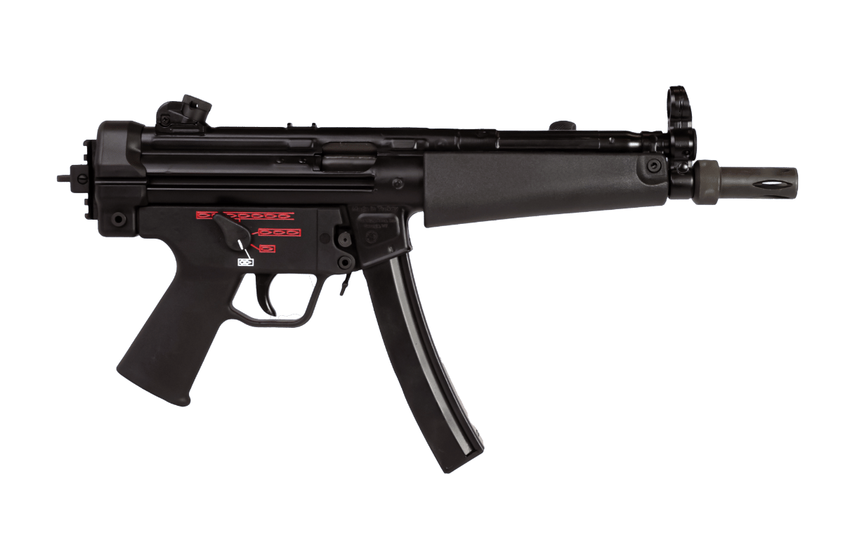 Century Arms HG6034NN AP5 Navy 9mm Luger 30+1 8.50" Manganese Phosphate Threaded Barrel, Black Lacquer Over Manganese Phosphate Steel Stamped Receiver, Picatinny Rear Cap, Black Navy Style Grip