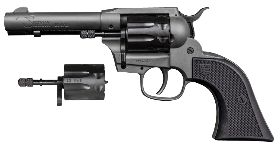 Diamondback DB0500A051 Sidekick  22 LR/22 Mag 9 Shot, 4.50" Dark Gray Cerakote Steel Barrel & Cylinder, Dark Gray Cerakote Zinc Alloy Frame, Black Polymer Grip, Hammer Safety, Exposed Hammer