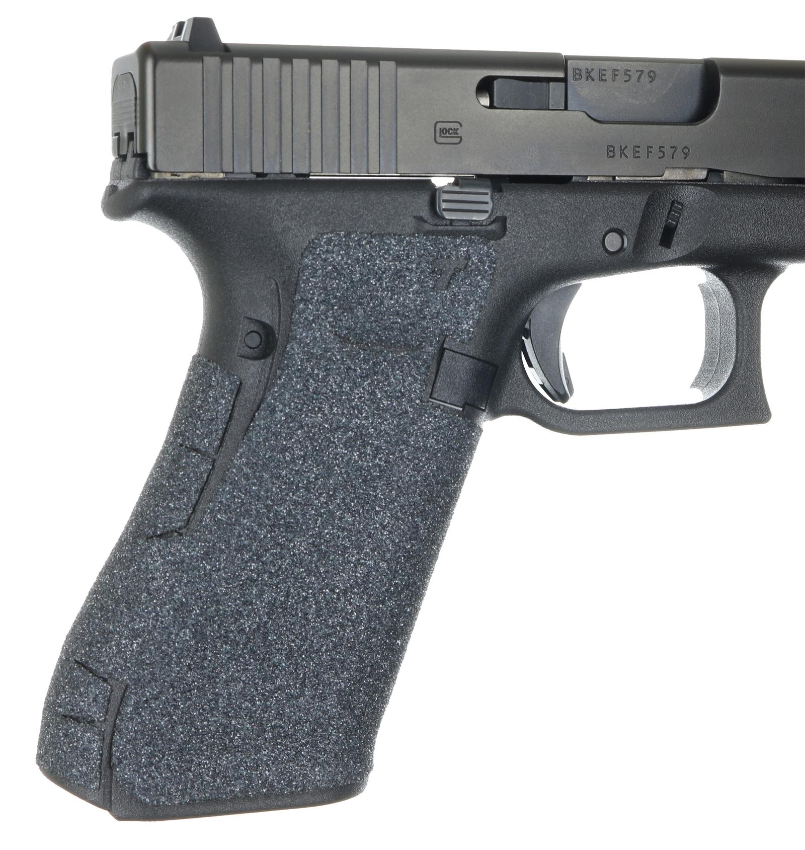 Talon Grips 379G Adhesive Grip  Compatible w/Glock 17/19x/22/24/31/34/35/37/45/47 Gen5 w/No Backstrap, Black Textured Granulate
