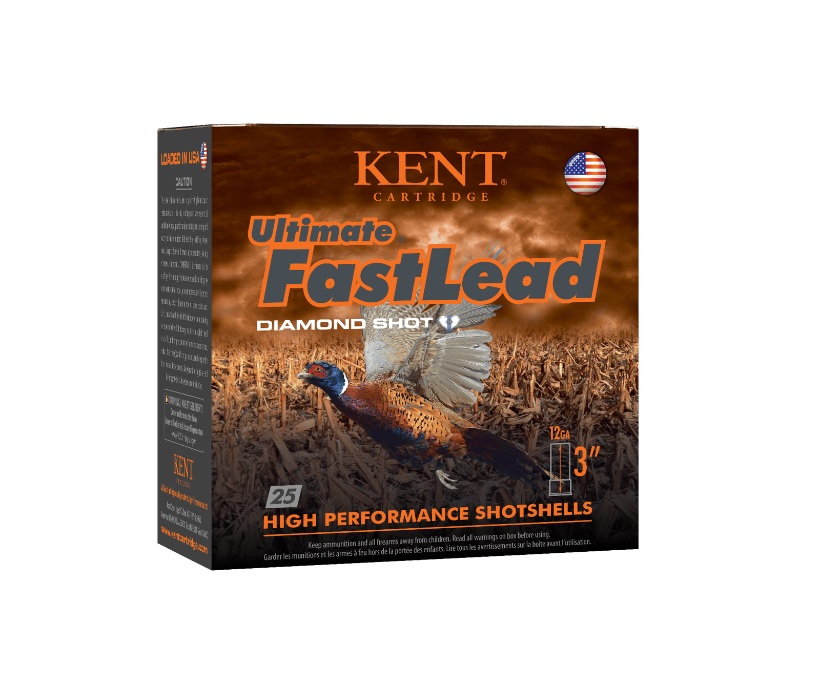 Kent Cartridge K123UFL505 Ultimate Fast Lead 12Gauge 3" 1 3/4oz 5Shot 25 Per Box/10 Case