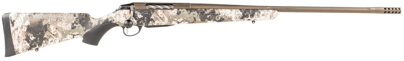 Tikka JRTXVW340 T3x Lite 270 WSM 3+1 24.30" Midnight Bronze Cerakote Fluted Threaded Barrel, Drilled & Tapped Steel Receiver, Veil Wideland Fixed Synthetic Stock, Black Interchangeable Backstrap Grip