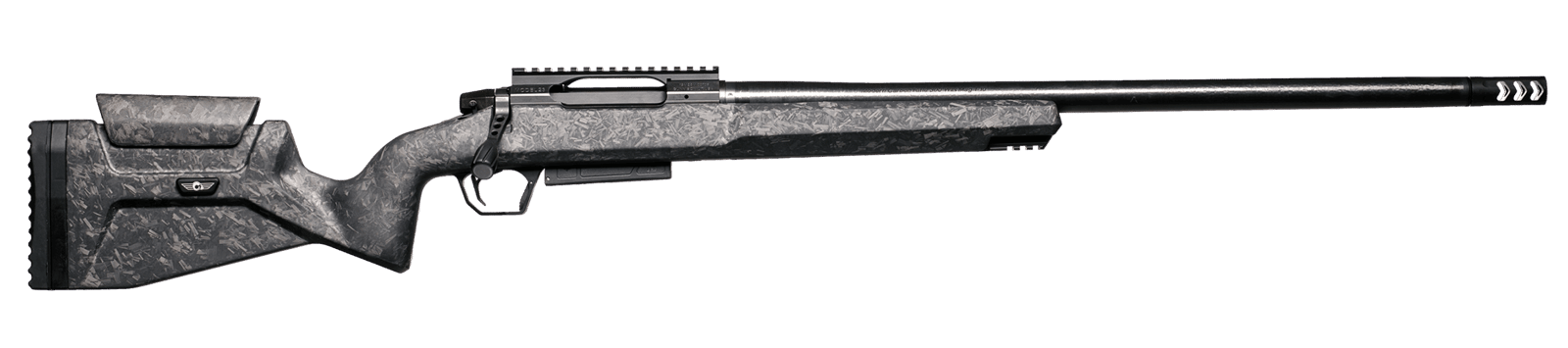 Christensen Arms 8011400801 MCR  7mm Rem Mag 3+1 22" Carbon Fiber Threaded Barrel, Picatinny Rail Receiver, M-LOK Forend, Black Adj Cheek Riser w/Pistol Grip Carbon Fiber Stock