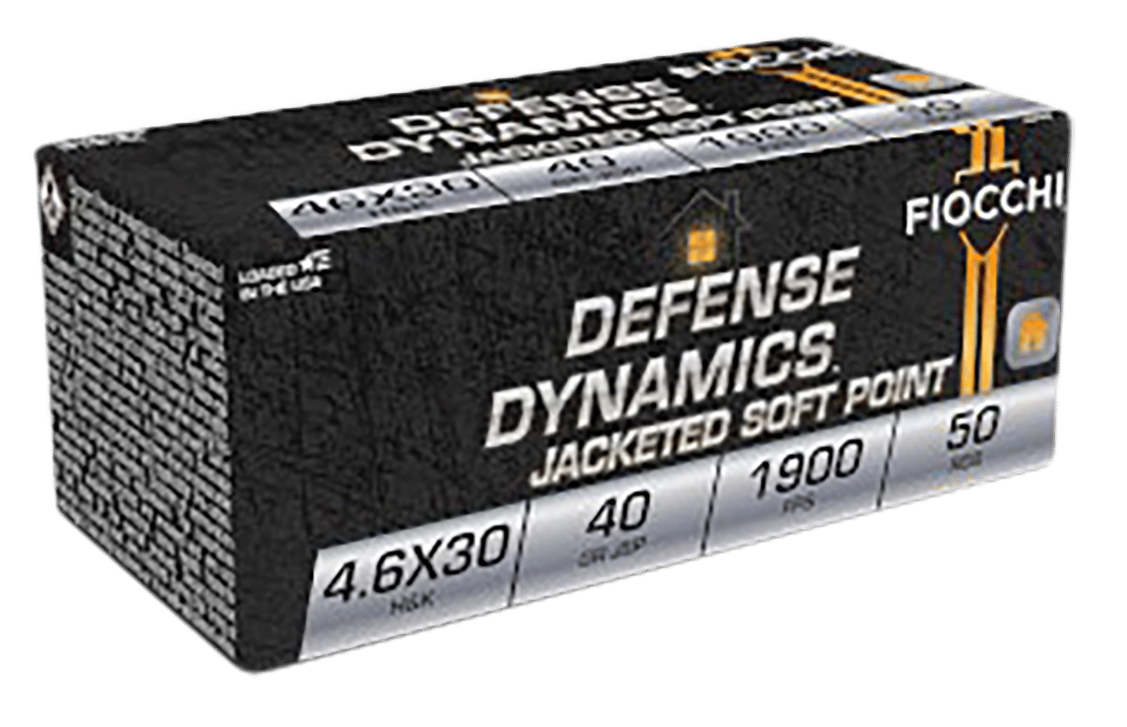 Fiocchi 46EXB Defense Dynamics  4.6x30mmH&K 40gr Jacketed Soft Point 50 Per Box/20 Case