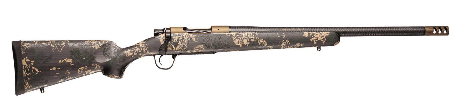 Christensen Arms 8010619900 Ridgeline FFT 30-06 Springfield 4+1 22" Carbon Fiber/Threaded Barrel, Burnt Bronze Cerakote, Green with Black/Tan Accents Stock