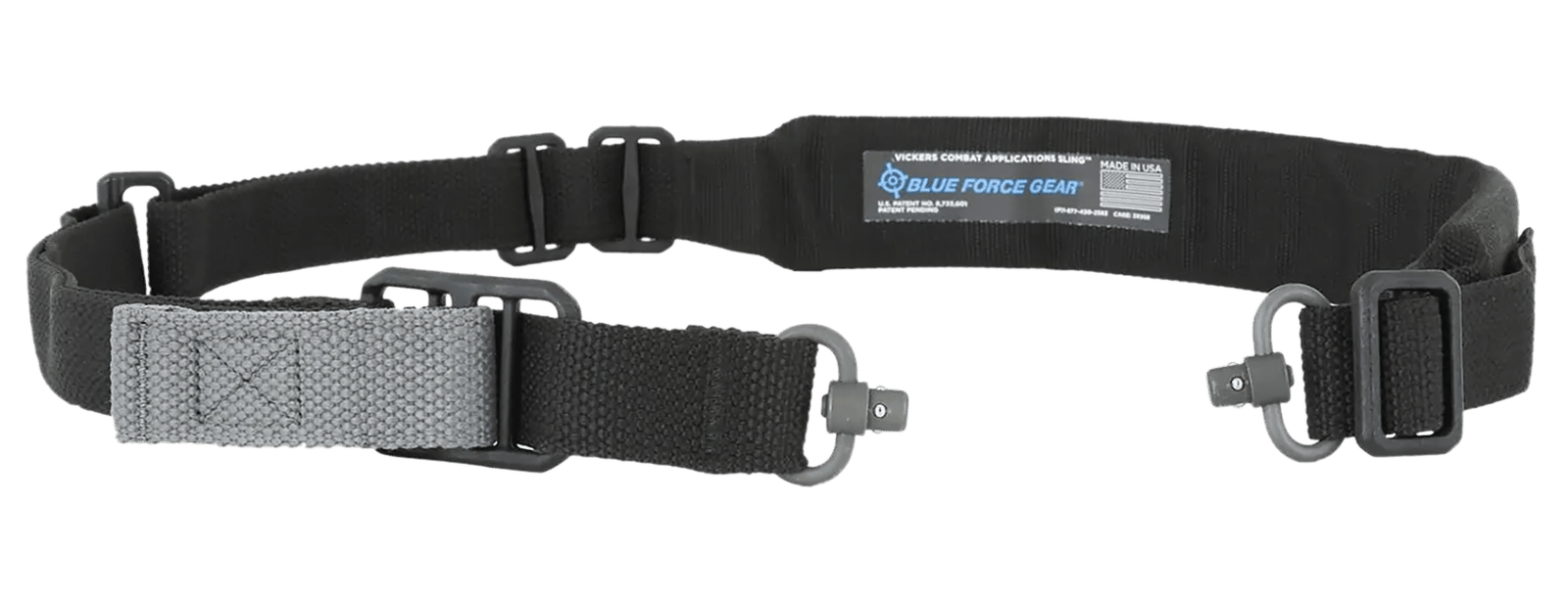 Blue Force Gear VCASPB200AABK Vickers Push Button Sling Black Cordura Padded