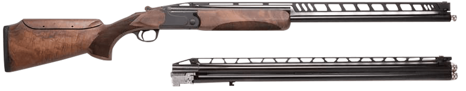 Charles Daly 930410 202 Unsingle Combo 12 Gauge Break Open 2.75" 2rd 32" Black Over/Under Vent Rib Barrel, Black Steel Receiver, Adj Cheek Riser Walnut Wood Stock
