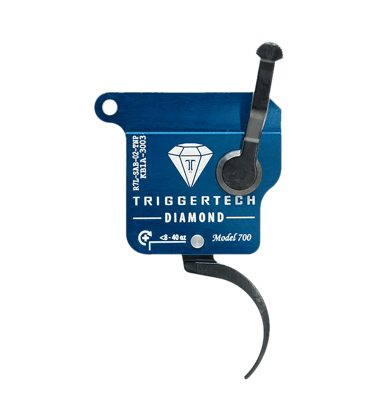 TriggerTech R7LSAB02TNP Diamond  Black Curved Fits Remington 700 Left Hand