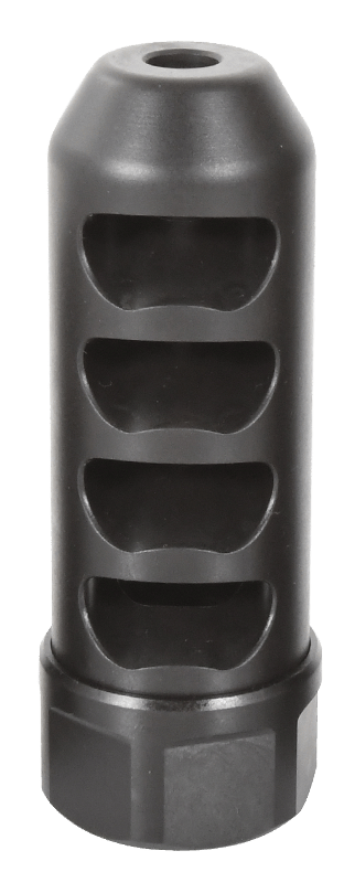 American Precision Arms G2F5838N Gen 2 Fat Bastard Self Timing Brake Black Nitride Stainless Steel with 5/8"-24 tpi Threads, 3.30" OAL & 1.115" Diameter for 338 Cal Rifle